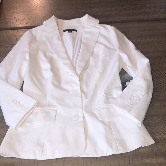 BP Crisp look 👀 Stretch spandex cotton jacket Pockets Bright White Xtra buttons - Picture 11 of 17